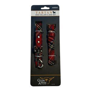 Glen Appin of Scotland Dog Collar Lead Set Royal Stewart Medium